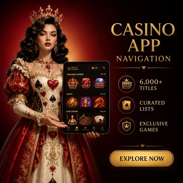 Rose Queen präsentiert Winzoria Casino App mit kuratiertem Spielkatalog auf elegantem Tablet