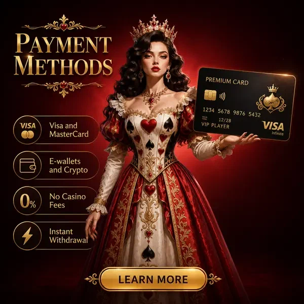 Winzoria Casino Zahlungsmethoden-Showcase mit elegantem VIP-Spieler, der Premium-Bankkarte präsentiert